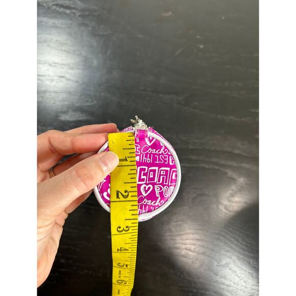 Y2K- Coach Poppy- pink- white- charms- zipper bag- makeup brushes pencil holder - Picture 6 of 9